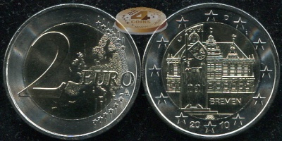 Германия. 2 евро. 2010 J (Unc. Биметалл)