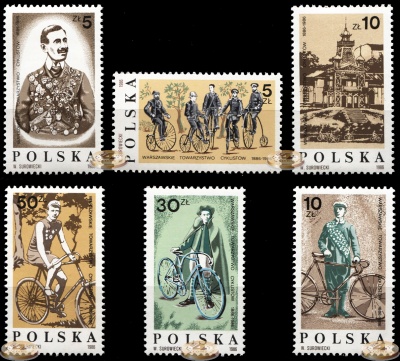 Польша. 1986. 100 лет Варшавскому обществу велосипедистов (Серия. MNH OG)