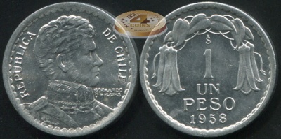 Чили. 1 песо. 1958 (Unc)