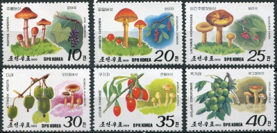 КНДР. 1989. Грибы и ягоды (Серия Почтовых марок. MNH OG)