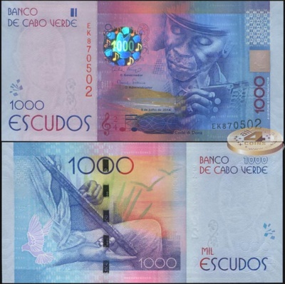 Кабо-Верде. 1000 эскудо (Unc) 2014