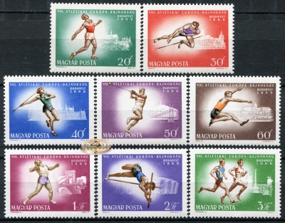 Венгрия. 1966. Чемпионат Европы по лёгкой атлетике в Будапеште (Серия. MNH OG)