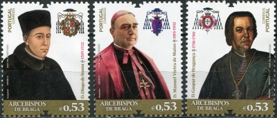Португалия. 2019. Архиепископы Браги (II) (Серия Почтовых марок. MNH OG)