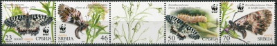 Сербия. 2016. Бабочка Зеринтия Поликсена. T5 (Сцепка. MNH OG)