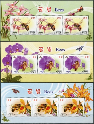 КНДР. 2013. Пчелы (Серия Малых листов. MNH OG)