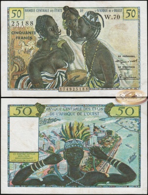 Французская Западная Африка. 50 франков (aUnc) 1956