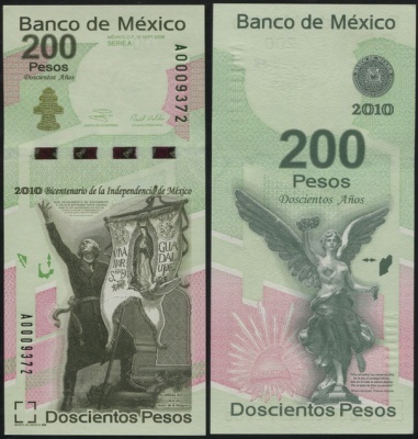 Мексика. 200 песо (Unc) 2010