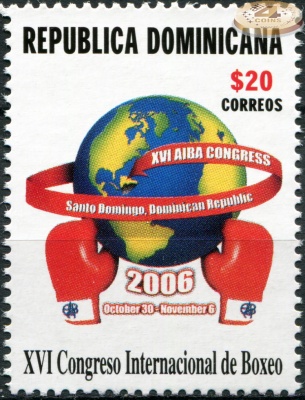 Доминиканская республика. 2006. XVI Международный Боксерский Конгресс (Почтовая марка. MNH OG)