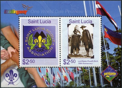 Сент-Люсия. 2007. 100 лет скаутскому движению (Блок. MNH OG)