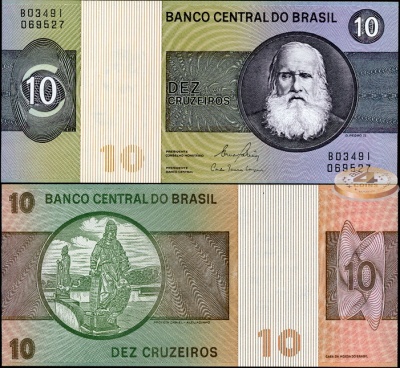 Бразилия. 10 крузейро (Unc) 1980