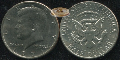 США. 1/2 доллара. 1971 (Unc)