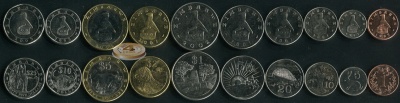 Зимбабве. Набор №5 (10 монет. 1 биметалл) 1997-2003
