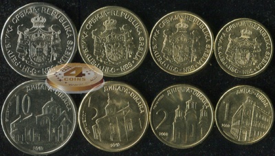 Сербия. Набор №2 (4 монеты) 2009-10