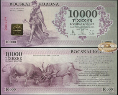 Венгрия [Hajdúnánási Holding Zrt.]. 10000 боцскайских корон (Unc) 2012