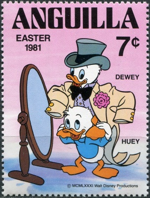 Ангилья. 1981. Дьюи и Хьюи (Почтовая марка. MNH OG)