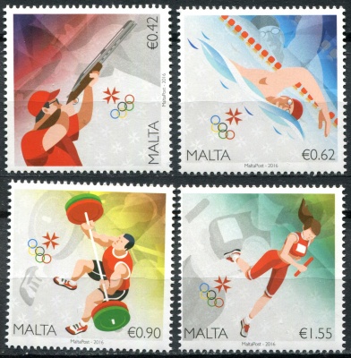 Мальта. 2016. Летние Олимпийские игры 2016 - Рио-де-Жанейро (Серия Почтовых марок. MNH OG)