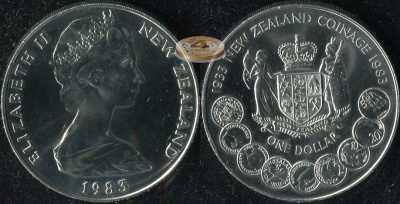 Новая Зеландия. 1 доллар. 1983 (Unc)
