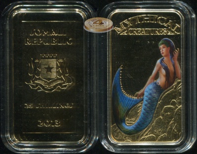 Сомали. 25 шиллингов. 2013 (Proof. Позолота. Эмаль)