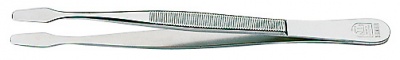 Пинцет 12 см, с прямой лопаткой (Lindner)
