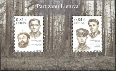 Литва. 2020. Литовские антикоммунистические партизаны (Почтовый блок. MNH OG)