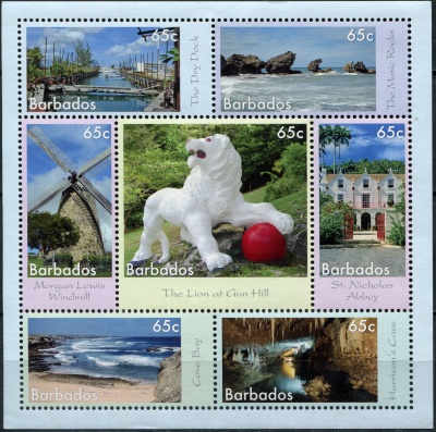 Барбадос. 2014. Семь чудес Барбадоса (Блок. MNH OG)