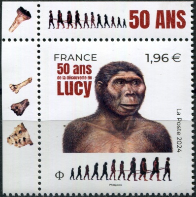 Франция. 2024. 50-летие со дня находки Люси (II) (Почтовая марка. MNH OG)