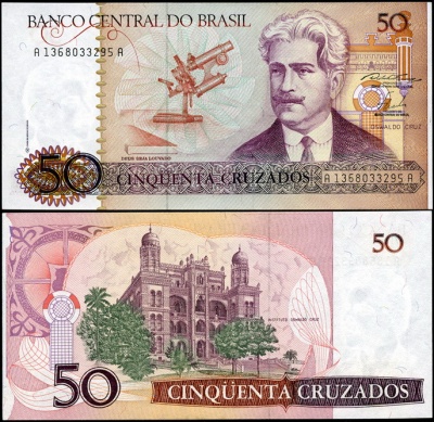 Бразилия. 50 крузадо (Unc) 1986