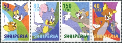 Албания. 2005. Анимационные фильмы (VII). Том и Джерри (Сцепка. MNH OG)