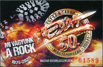 Венгрия. 2024. 50-летие рок-группы EDDA Muvek (Почтовый блок. MNH OG. Неперфорированная)