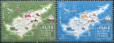 Кипр. 2020. Древние почтовые маршруты (Серия Почтовых марок. MNH OG)
