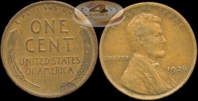 США. 1 цент. 1926 (XF)