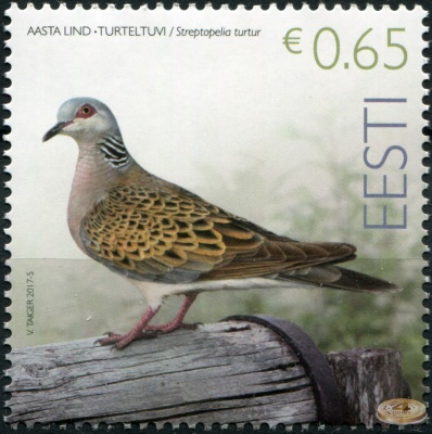 Эстония. 2017. Горлица (Почтовая марка. MNH OG)
