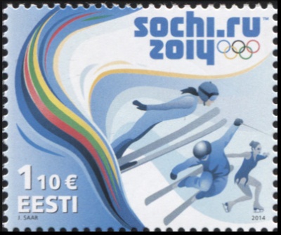 Эстония. 2014. XXII Зимние Олимпийские игры в Сочи (Почтовая марка. MNH OG)