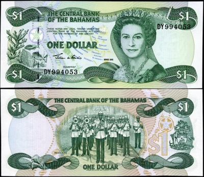 Багамские о-ва. Банкнота 1 доллар. 2002. Unc. Бумага. Кат# P.70a