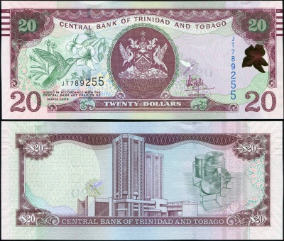 Тринидад и Тобаго. 20 долларов (Unc) 2017