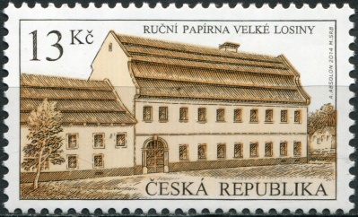 Чехия. 2014. Ручная бумажная фабрика в Вельке Лосины (Почтовая марка. MNH OG)