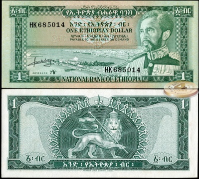 Эфиопия. 1 доллар (Unc) 1966