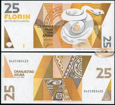 Аруба. 25 флоринов (Unc) 1993