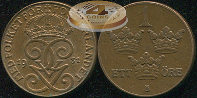 Швеция. 1 эре. 1931 (aUnc)