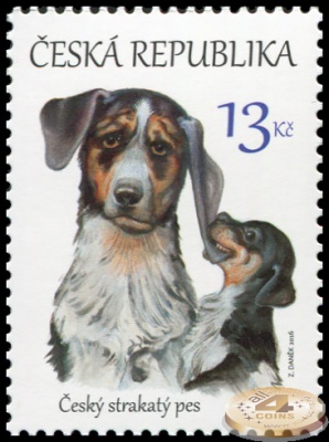 Чехия. 2016. Чешская Пегая собака (Почтовая марка. MNH OG)