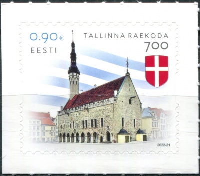 Эстония. 2022. 700-летие Таллиннской ратуши (Почтовая марка. MNH OG)