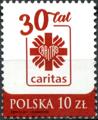 Польша. 2021. 30-летие Каритаса Польши (Почтовая марка. MNH OG)