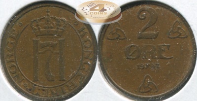 Норвегия. 2 эре. 1937 (XF)