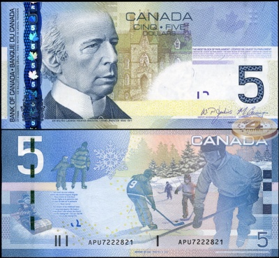 Канада. 5 долларов (Unc) 2008