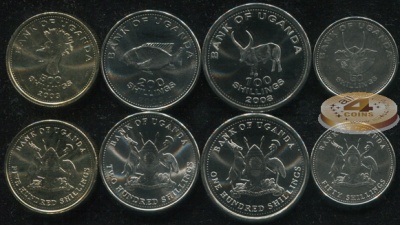 Уганда. Набор №7 (4 монеты)  2003-12