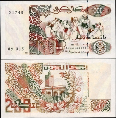 Алжир. Банкнота 200 динаров. 21.05.1992 (2001). Unc. Бумага. Кат# P.138b