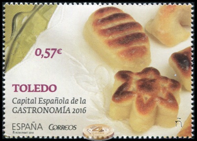 Испания. 2016. Толедо - столица Испанской Гастрономии 2016 (Почтовая марка. MNH OG)