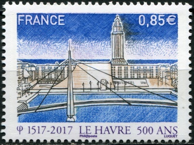 Франция. 2017. 500 лет городу Гавр (Почтовая марка. MNH OG)