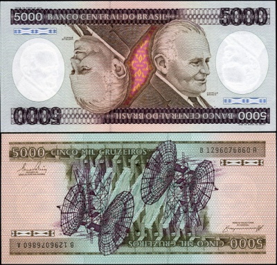 Бразилия. 5000 крузейро (Unc) 1984