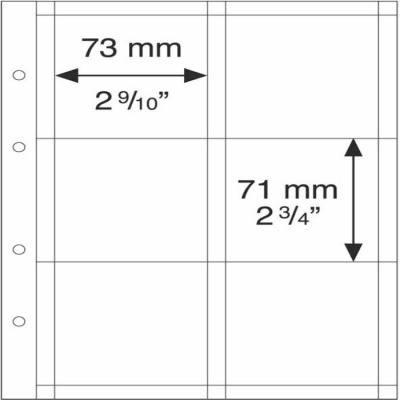 Лист Optima для 6 монет в холдерах [1 шт] (Leuchtturm)